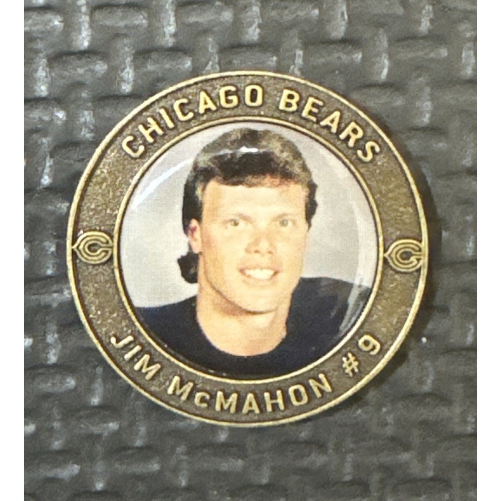 Vintage Jim McMahon Coin Chicago Bears Legends Medallion Collection NFL 2004